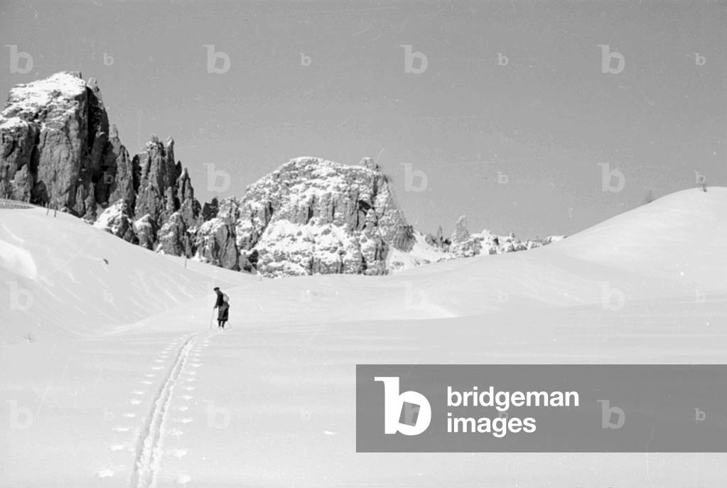 Snowy mountain landscape, Cortina d'Ampezzo