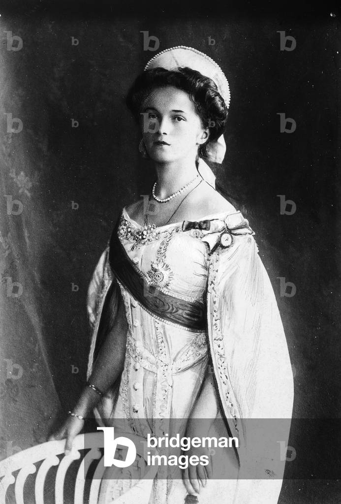 Portrait of the grand duchess Olga of Russia, first-born daughter of Nicholas II.