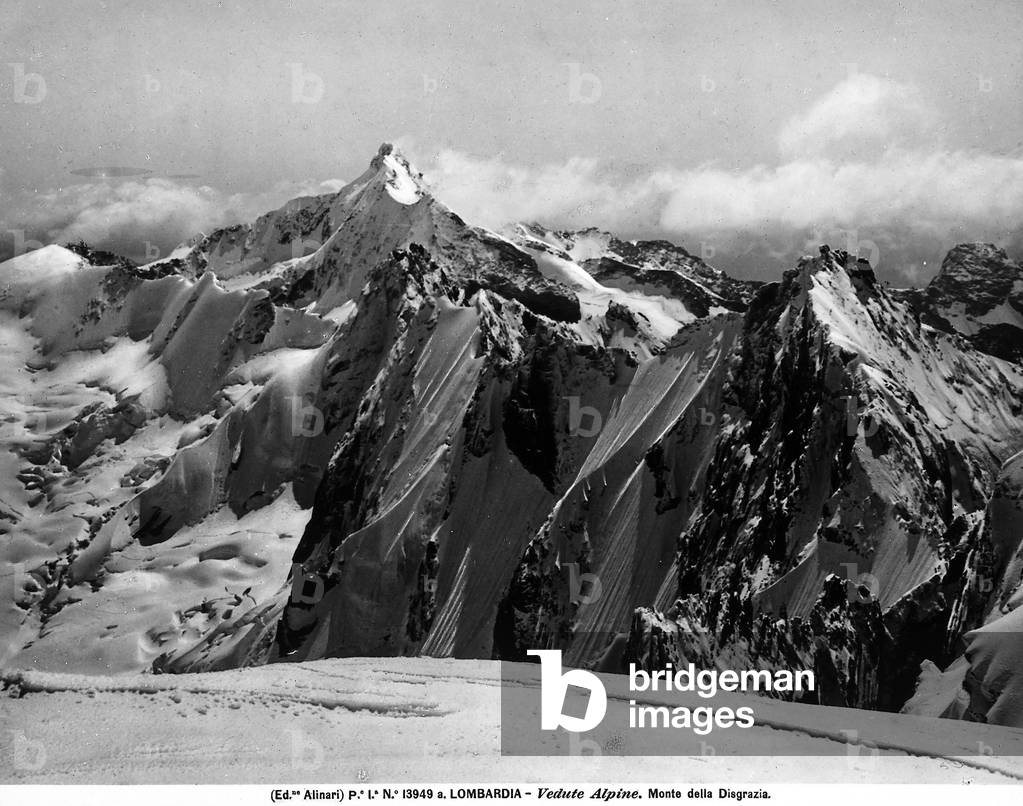 View of Mount Disgrazia located in the Lombardian Alps.
