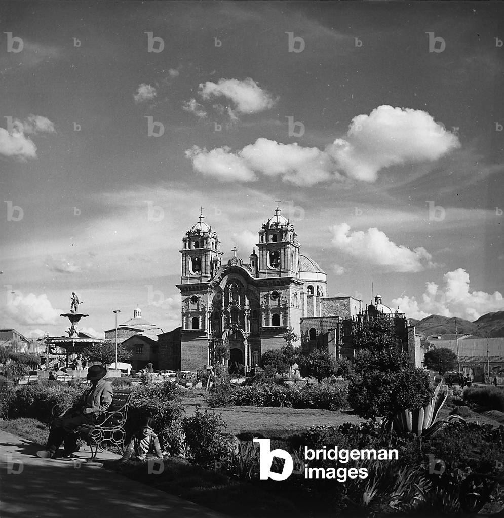The church of La Compañia in the Plaza de Armas in Cuzco, Peru