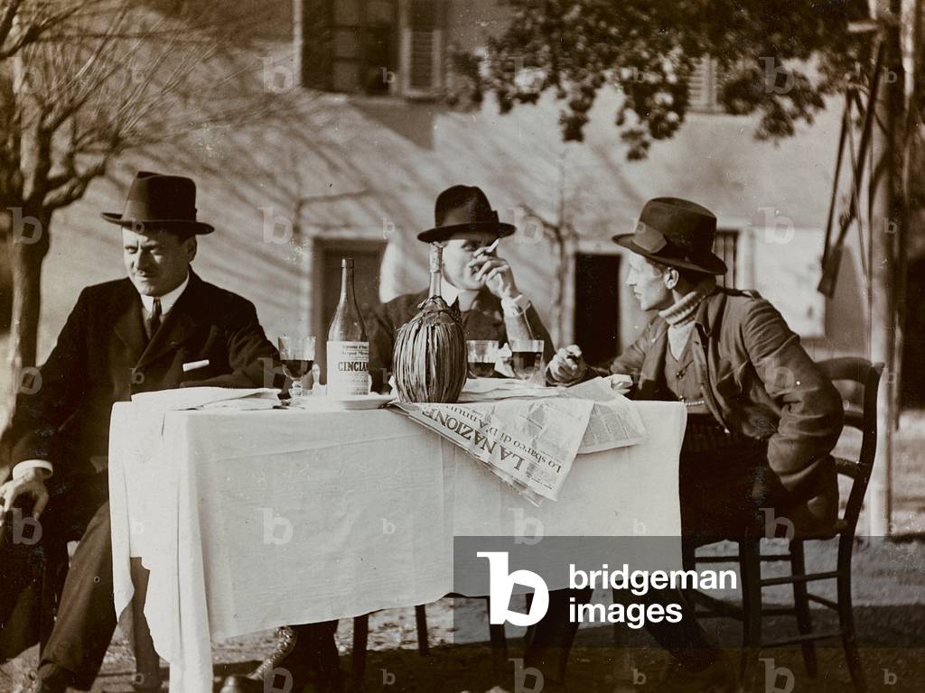 Group of people having lunch in Cercina, near Florence
