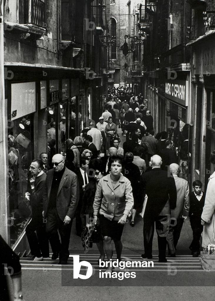 View of crowded streets of Venice