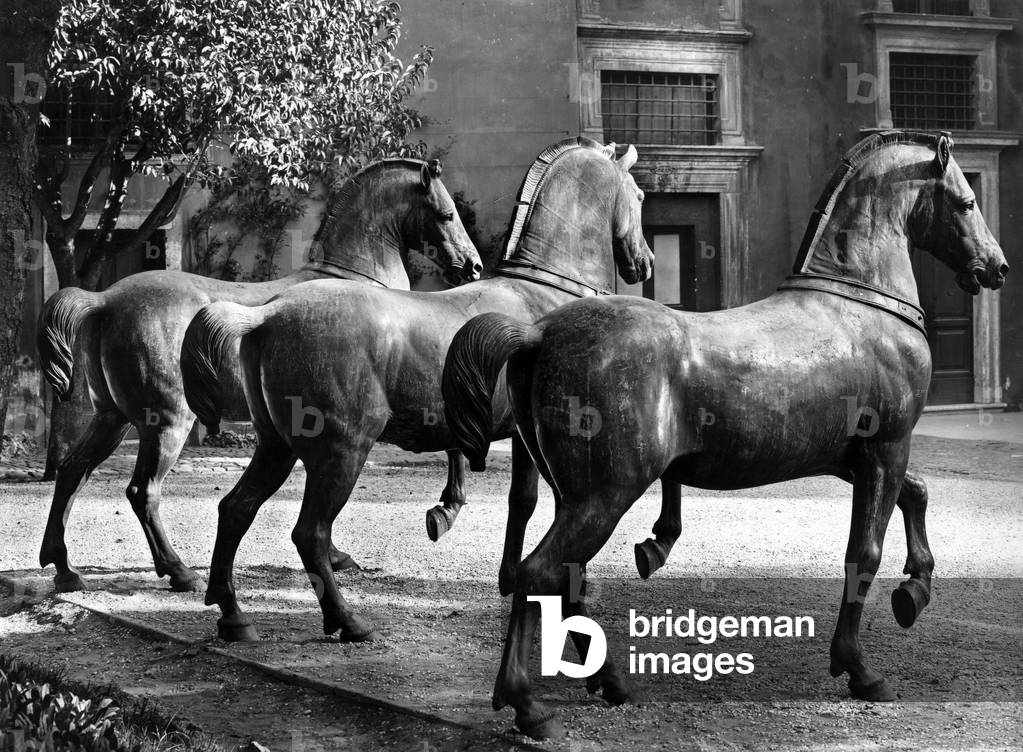 Gilded bronze horses of St. Mark's Basilica in Venice
