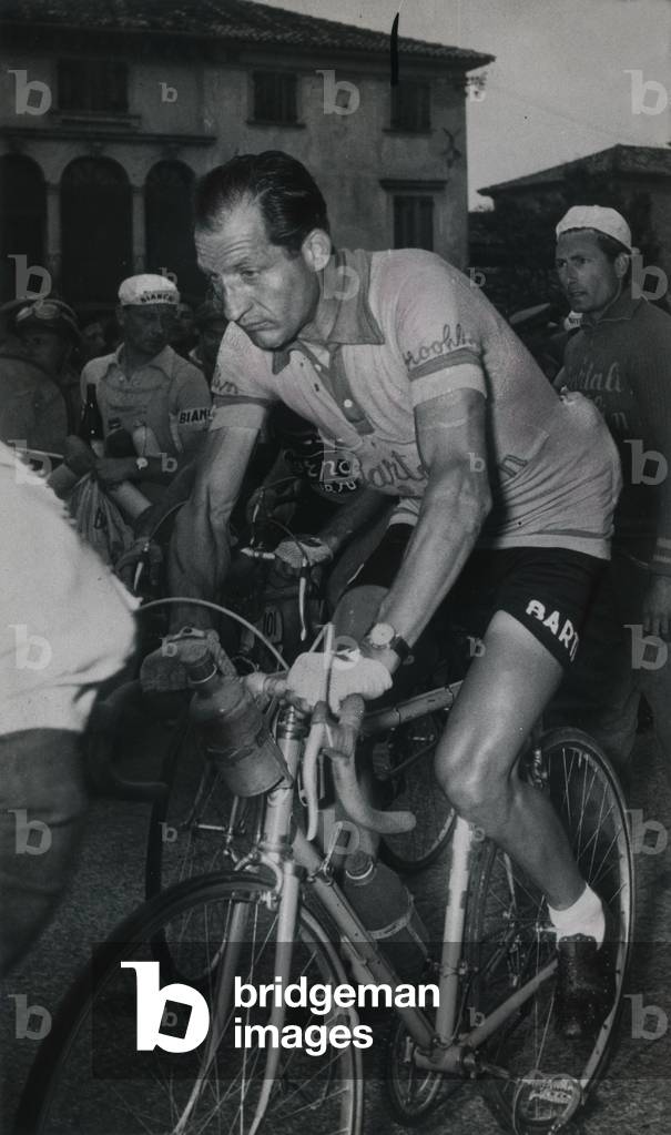 Gino Bartali during a cycling race