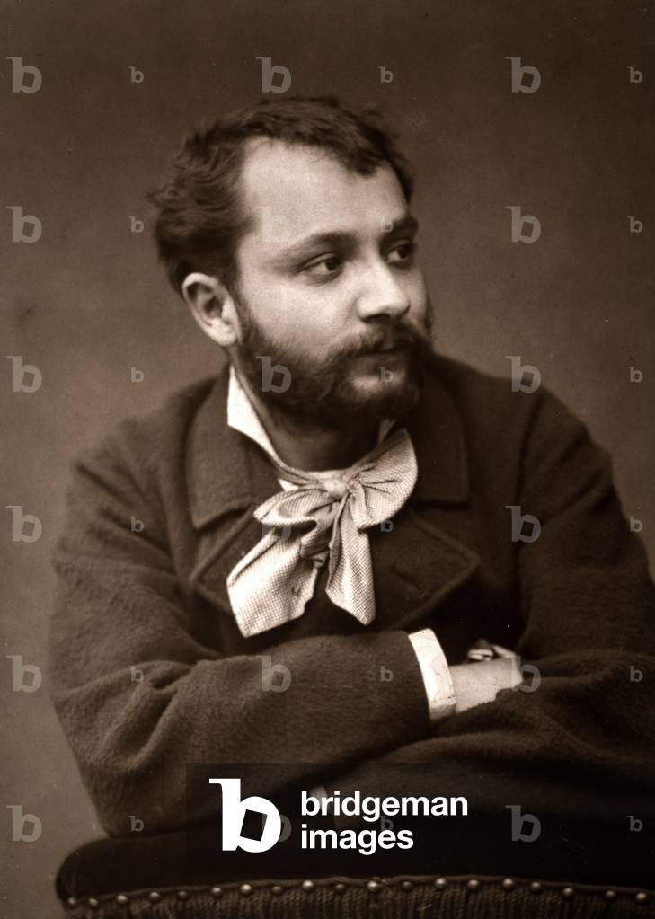 The artist Marius Roy portrayed on the occasion of the Salon of Paris in 1883