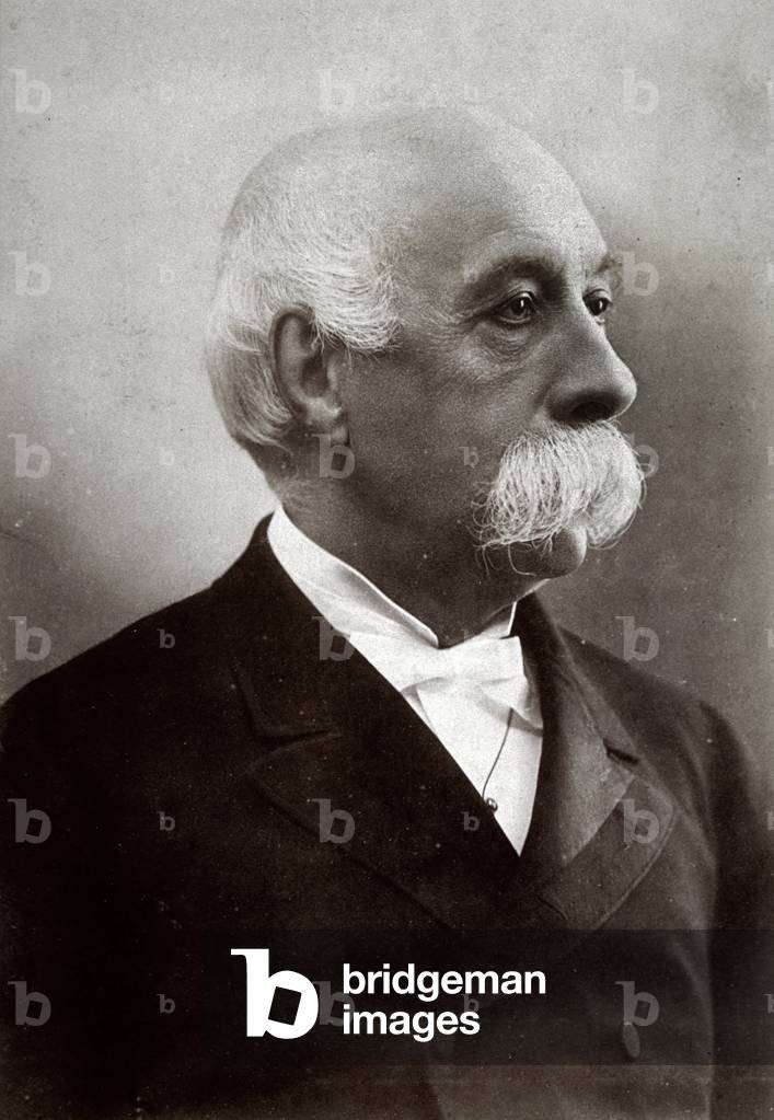 Half-length portrait of the Italian politician Francesco Crispi