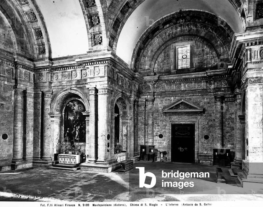 Interior of San Biagio church in Montepulciano, work by Antonio da Sangallo il Vecchio