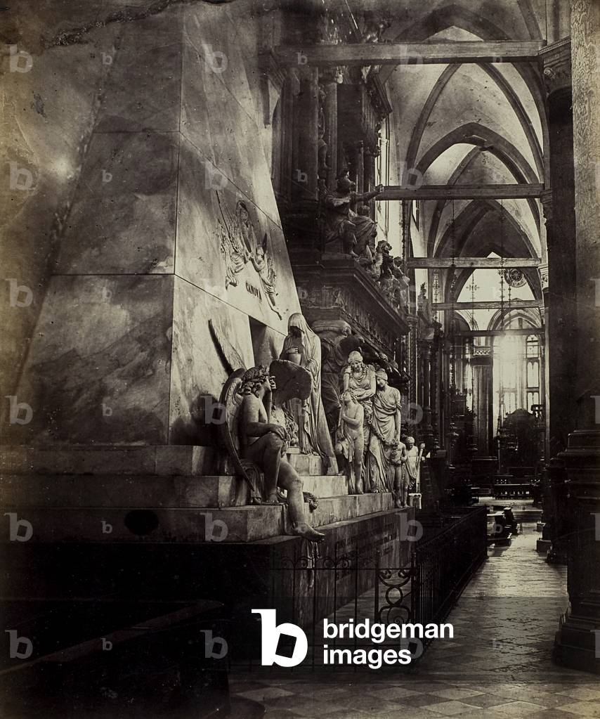Glimpse of the Church of Santa Maria Gloriosa dei Frari with the Funeral monument of Antonio Canova, Venice