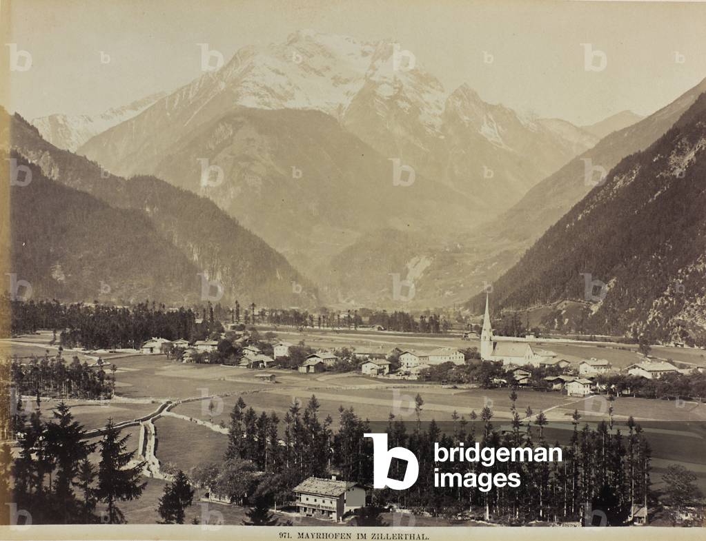 View of Mayrhofen in the Zillertal (Ziller river valley), Tyrol