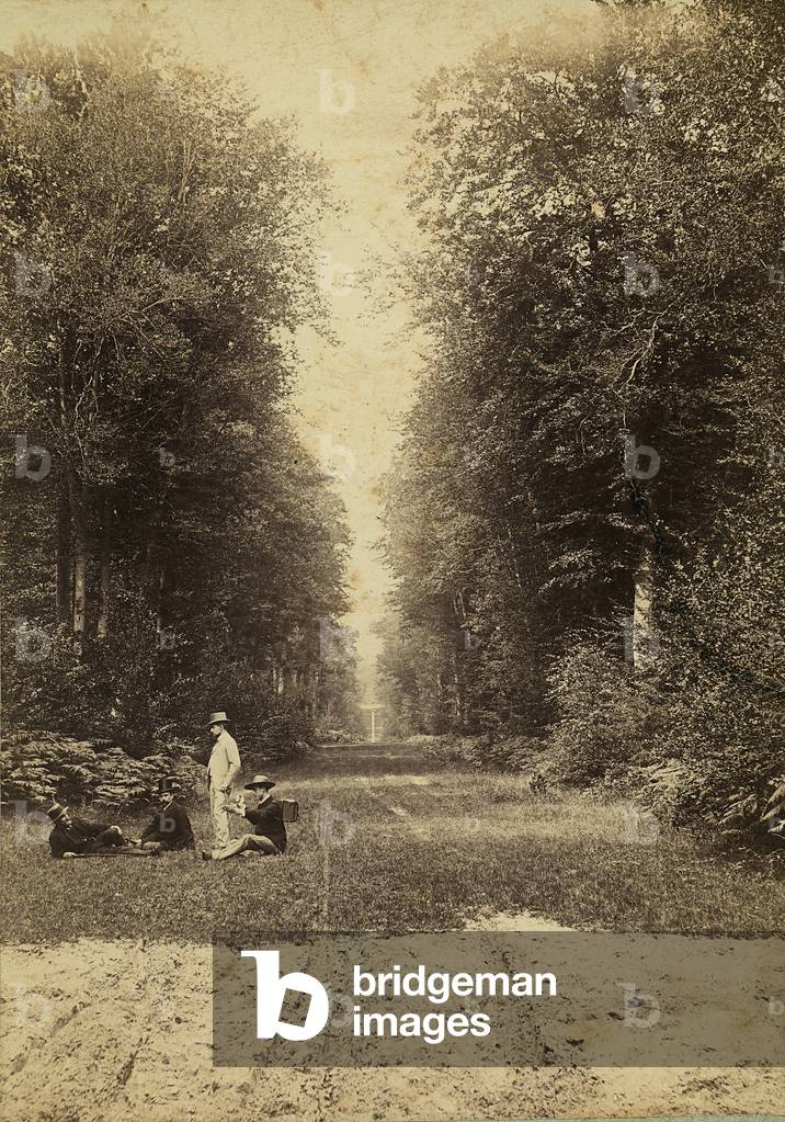 Aound Compiégne, Switzerland, 1892 (b/w photo)