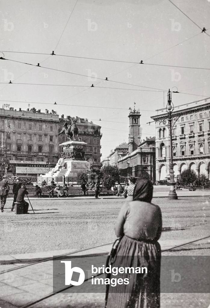 The Monument of Vittorio Emanuele II in Piazza del Duomo in Milan