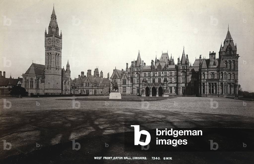 The castle of Eaton Hall of Cheshire, in Great Britain.