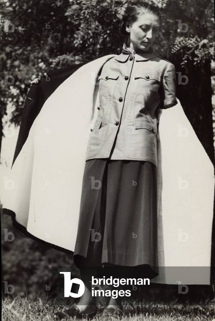 Fashion: the inside of a women's orbace (Sardinian wool) coat