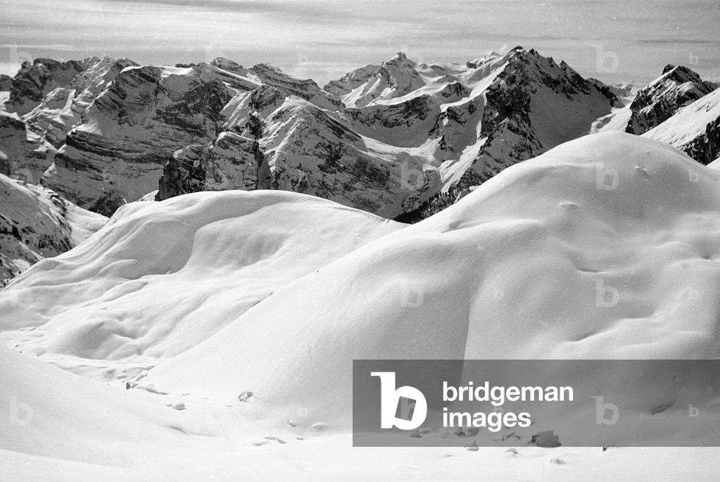 Snowy mountain landscape, Cortina d'Ampezzo