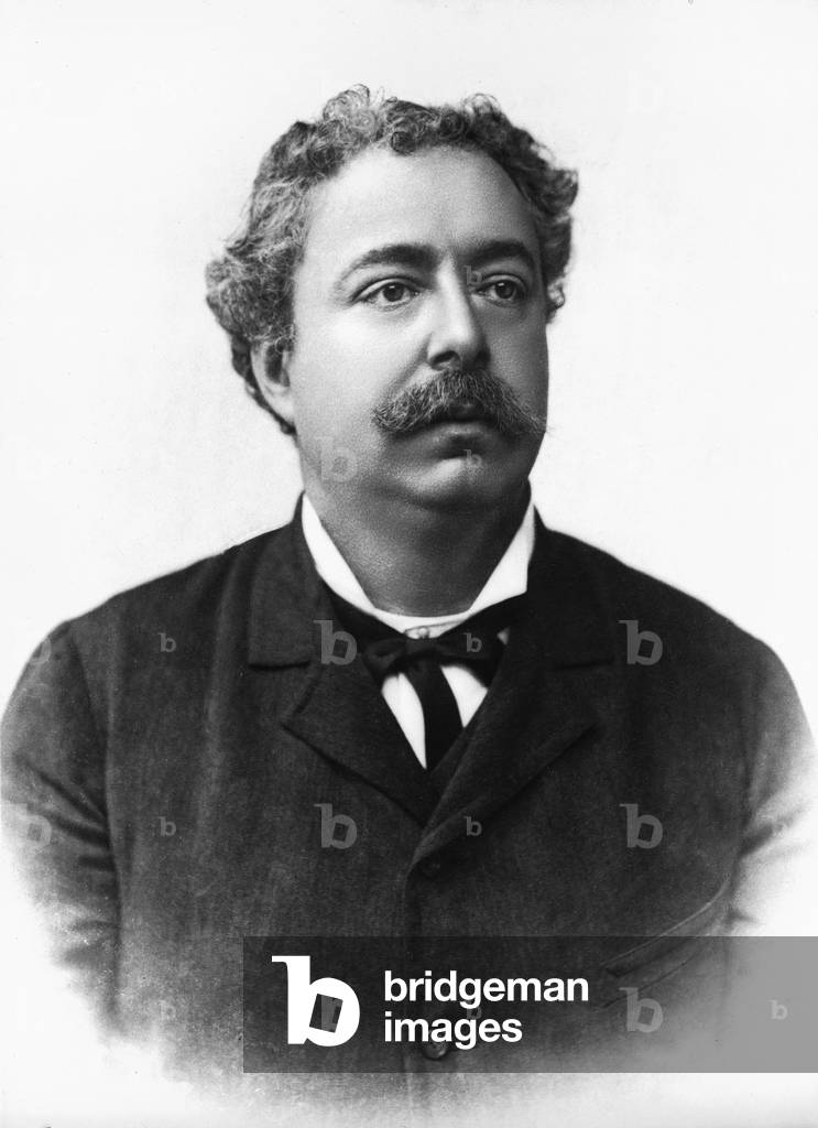 Half-length portrait of the Italian writer Edmondo De Amicis