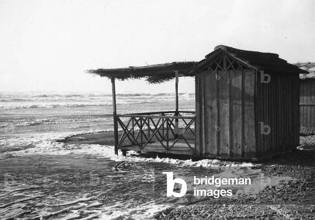 A bathing hut on a greek beach