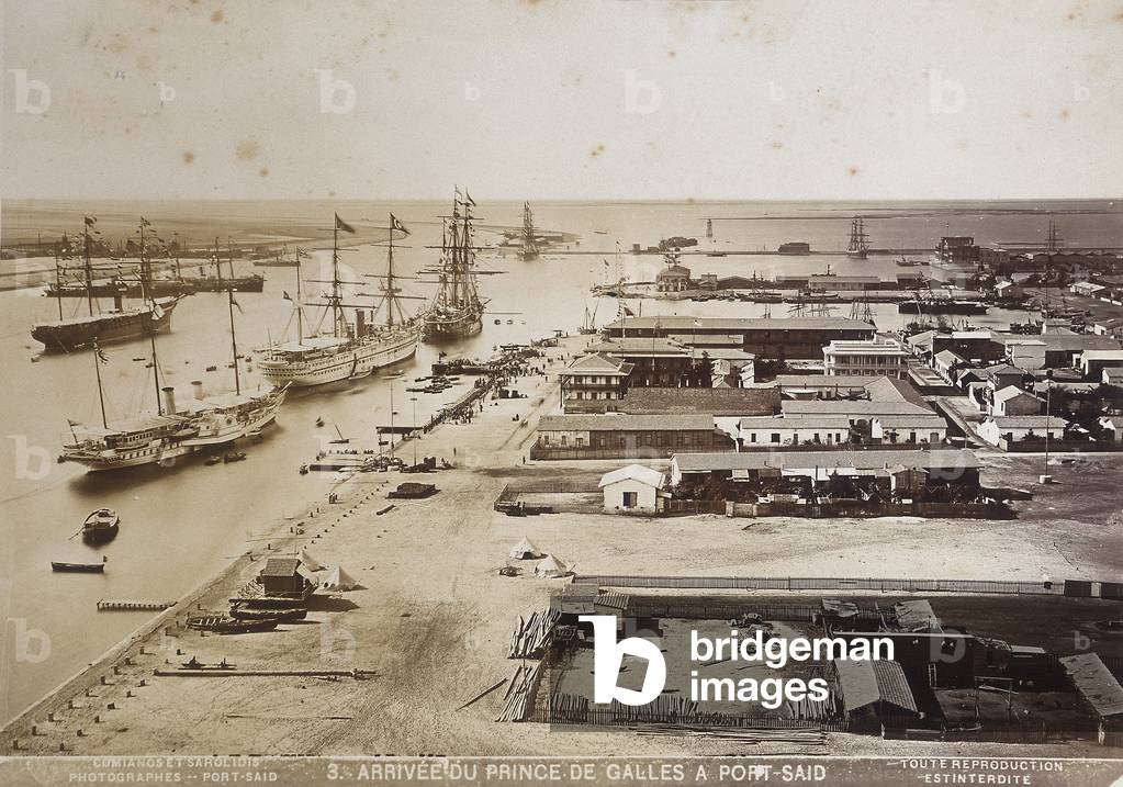 A souvenir of Odoardo Beccari's journeys: the arrival of the Prince of Wales in Port Said