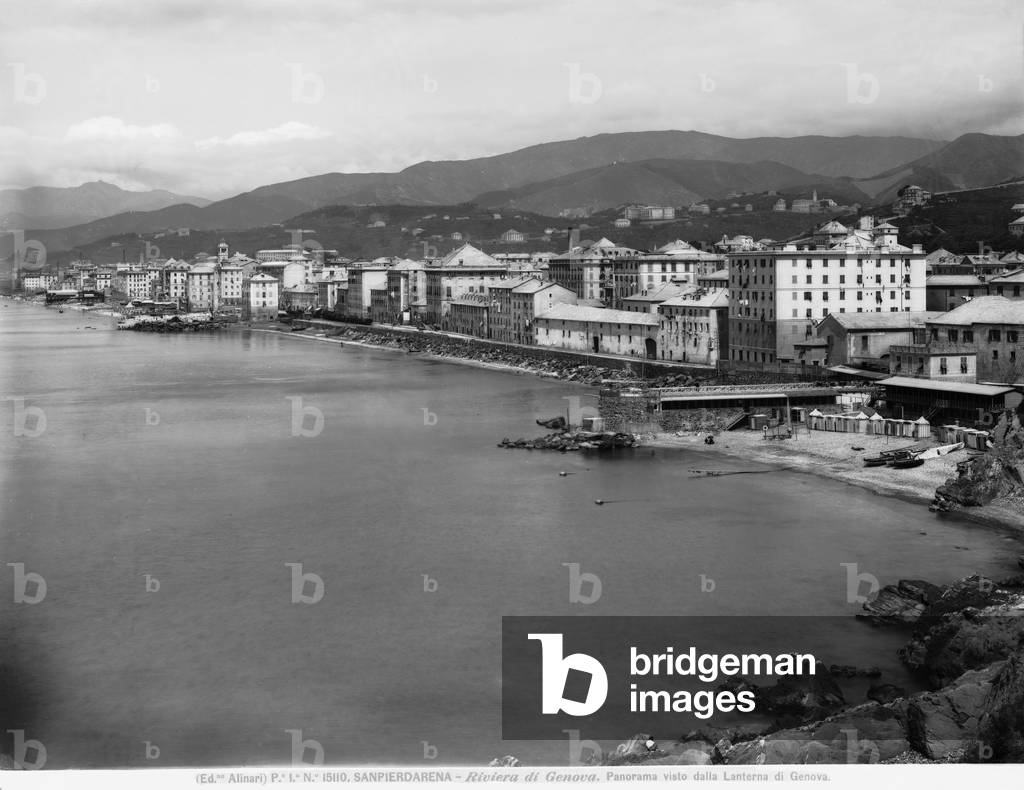 Panorama of Sanpierdarena, seen from the Lighthouse of Genoa