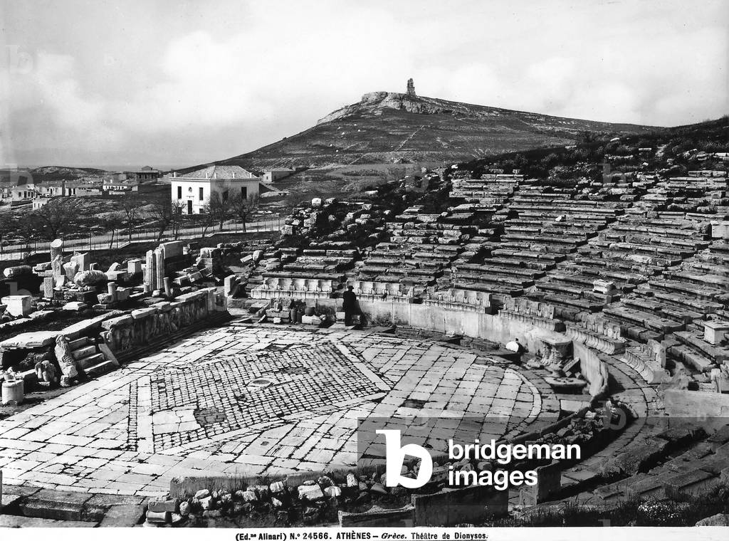 Internal view of the Theatre of Dionysus built in Athens during the Government of Licurgus.
