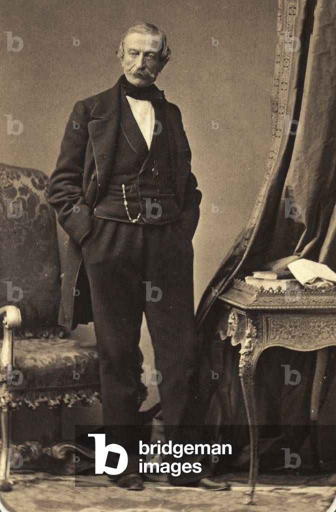 Portrait of the politician and writer Massimo d'Azeglio, c.1865 (postcard)