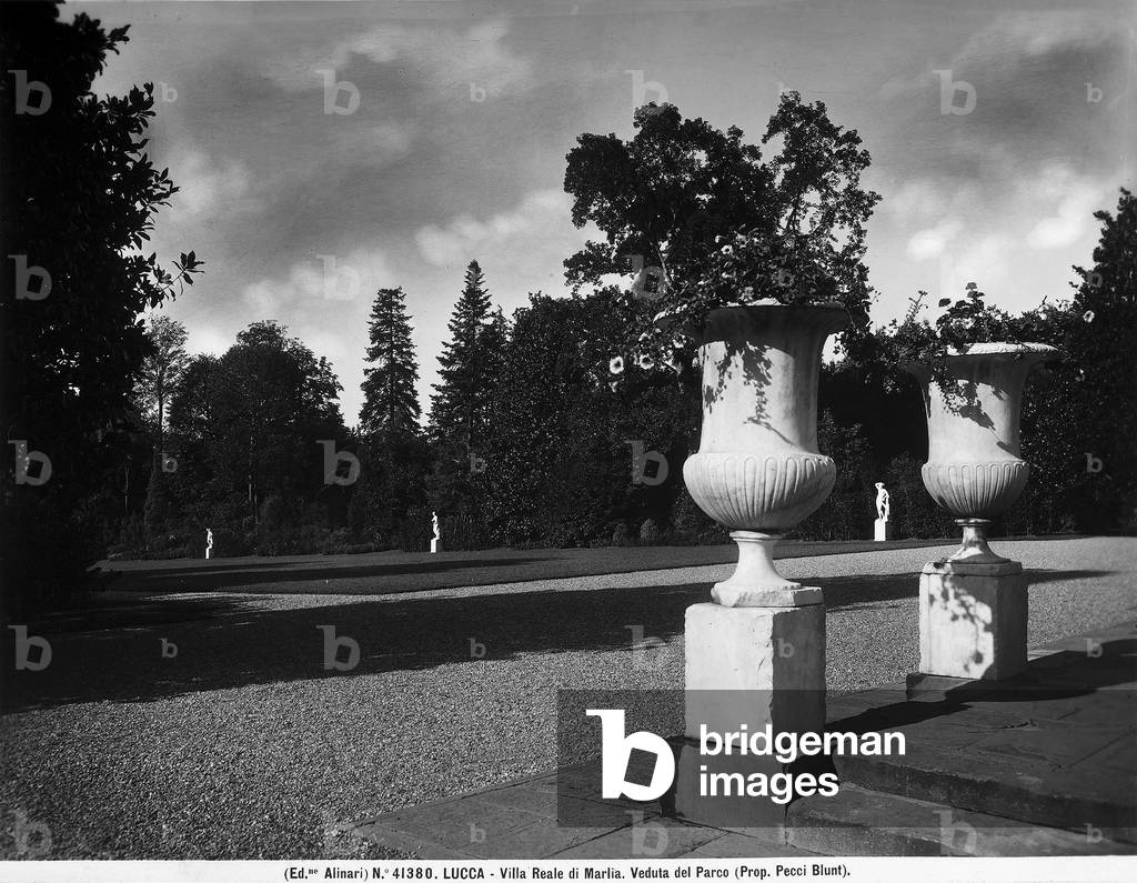 View of the park of Villa Orsetti (noe Pecci-Blunt), formerly Royal Residence, Marlia