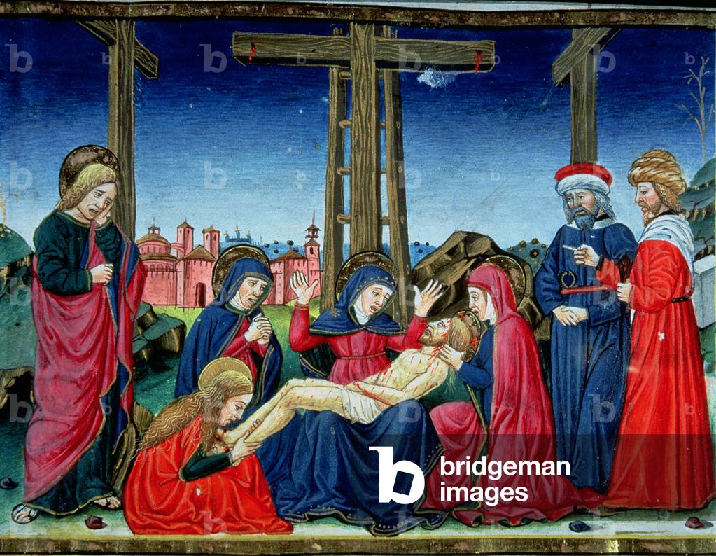 Fol.123r Deposition from the Cross (vellum)