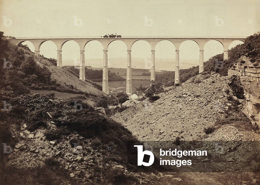 The Hownes Gill viaduct in County Durham, Great Britain
