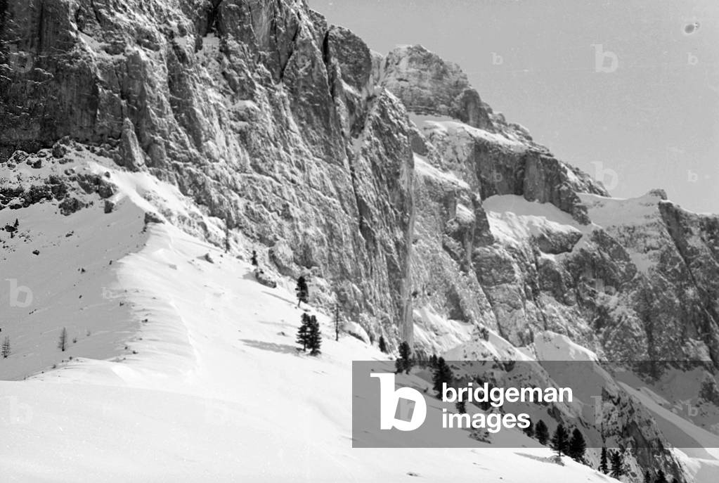 Snowy mountain landscape, Cortina d'Ampezzo