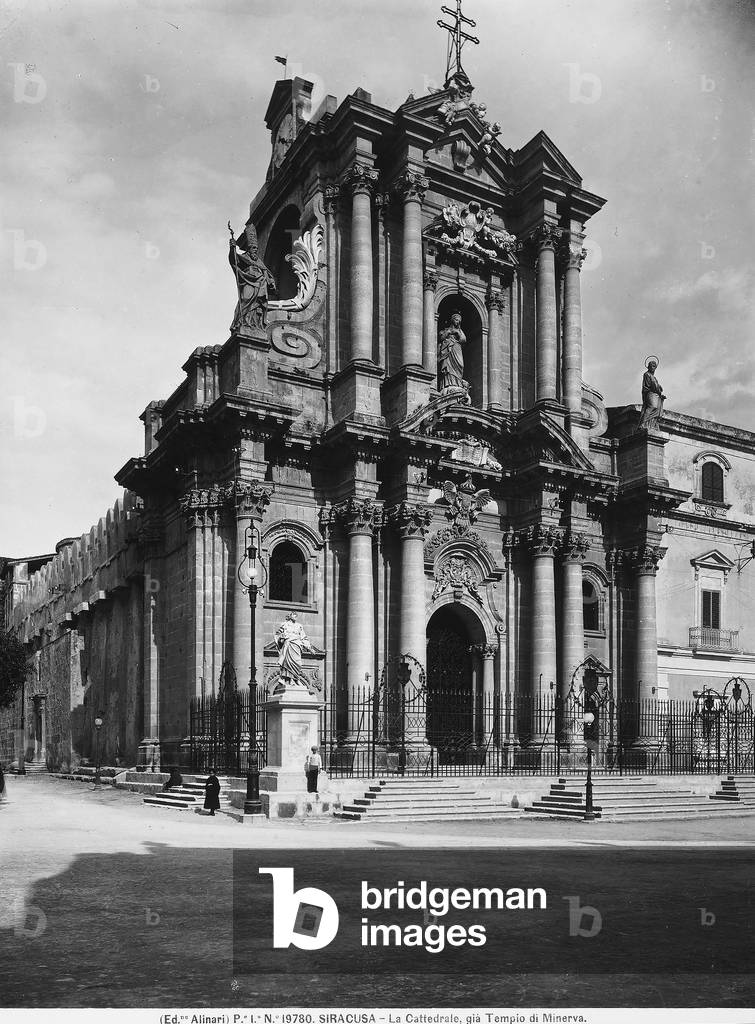 The façade of the cathedral of Syracuse