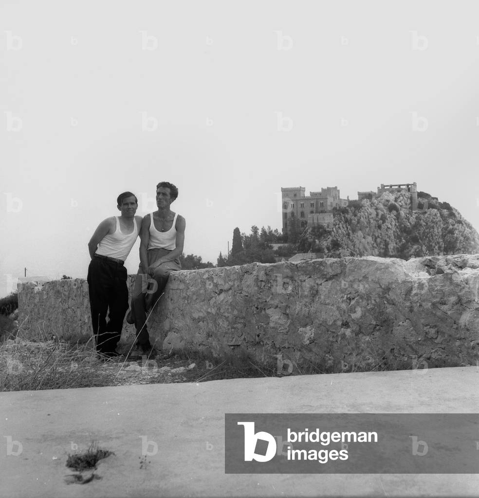 Excursion to Mount Pellegrino: Mimmo Pintacuda and friend Peppuccio D'Amato