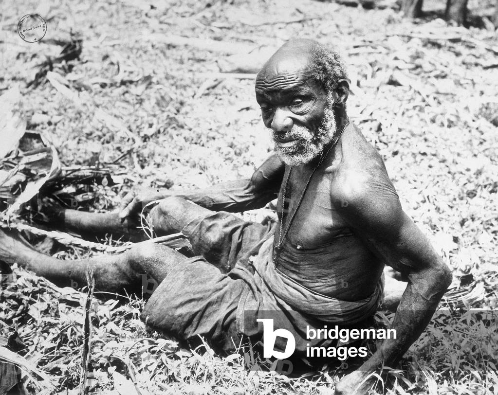 Portrait of an elderly African man, 1950-1960 (print on double-weight paper)