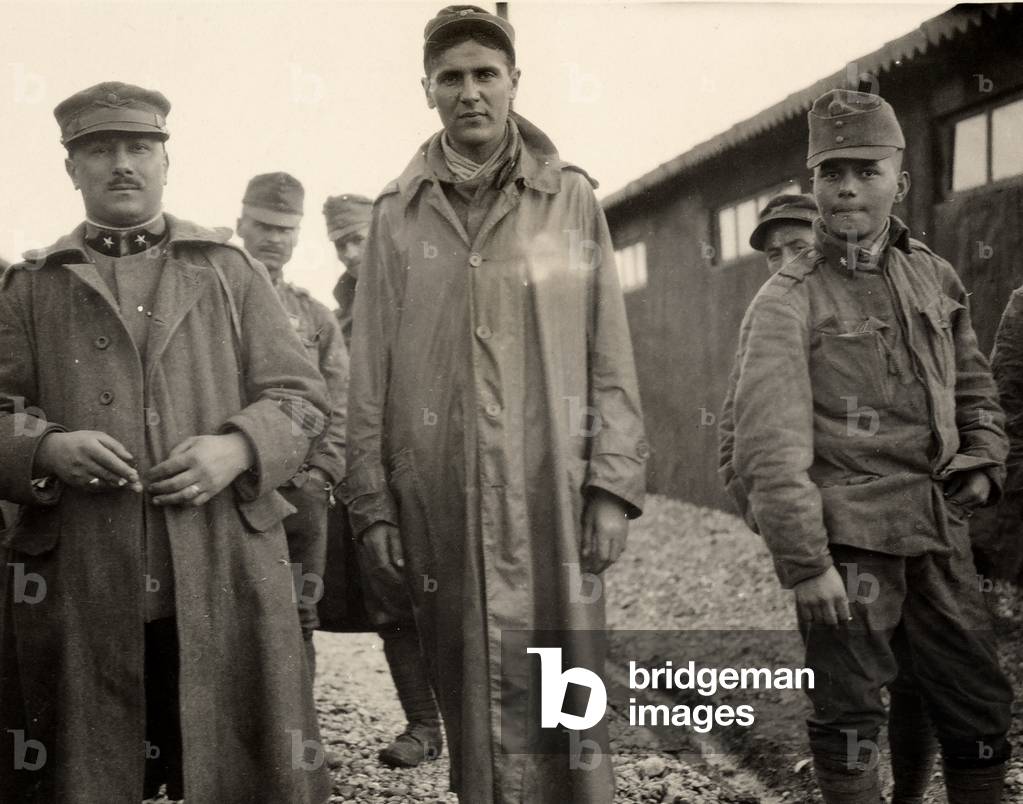 Prisoner at Bagnaria Arsa, Udine, Italy, Udine, Italy, during World War I (b/w photo)