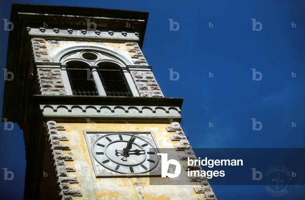 Church tower of Erto, Italy (photo)