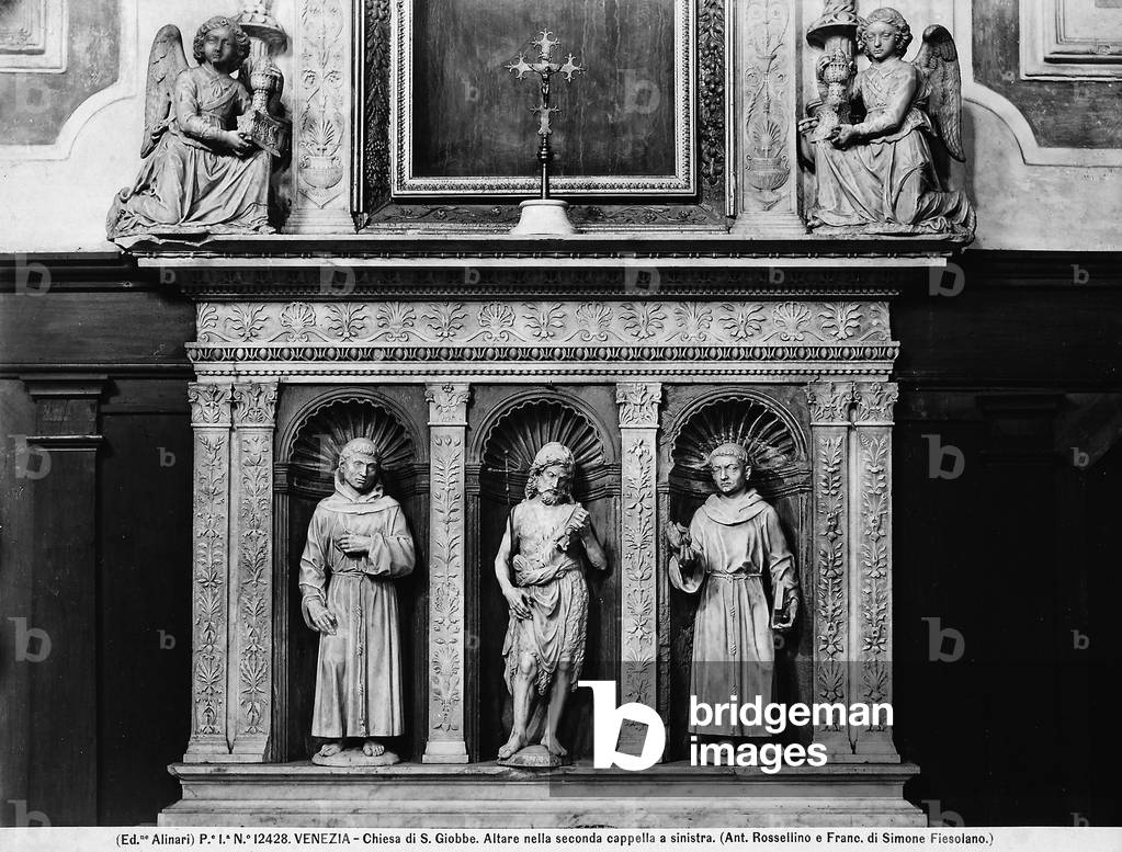 Altar located in the Chapel of the Madonna or Martini Chapel, in the church of San Giobbe in Venice
