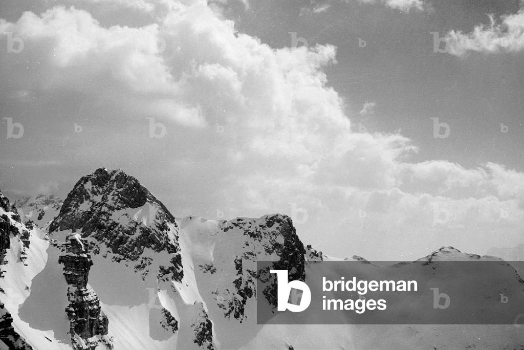 Snowy mountain landscape, Cortina d'Ampezzo