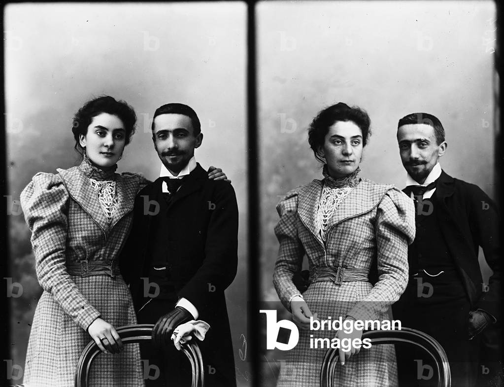 Portrait of a young couple, multiple image