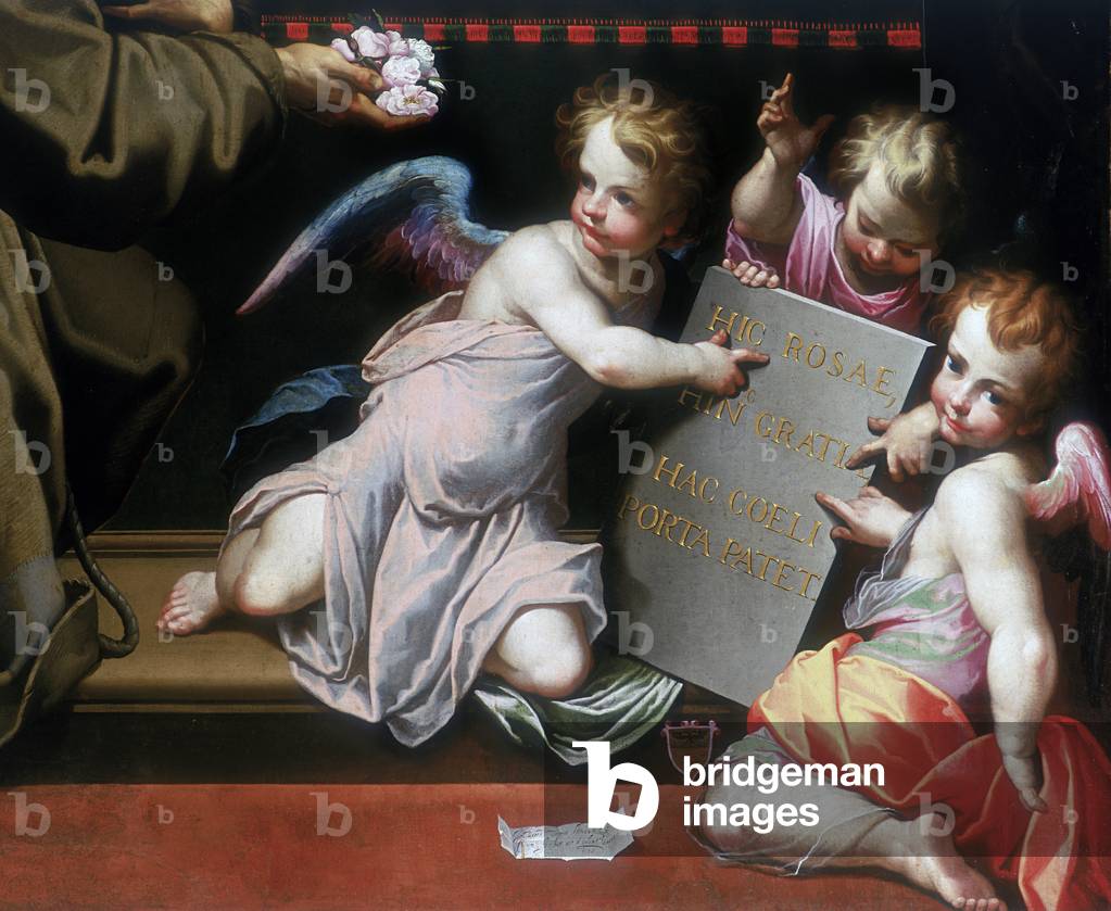 Lower right detail of the Concession of the Indulgence of the Porziuncola