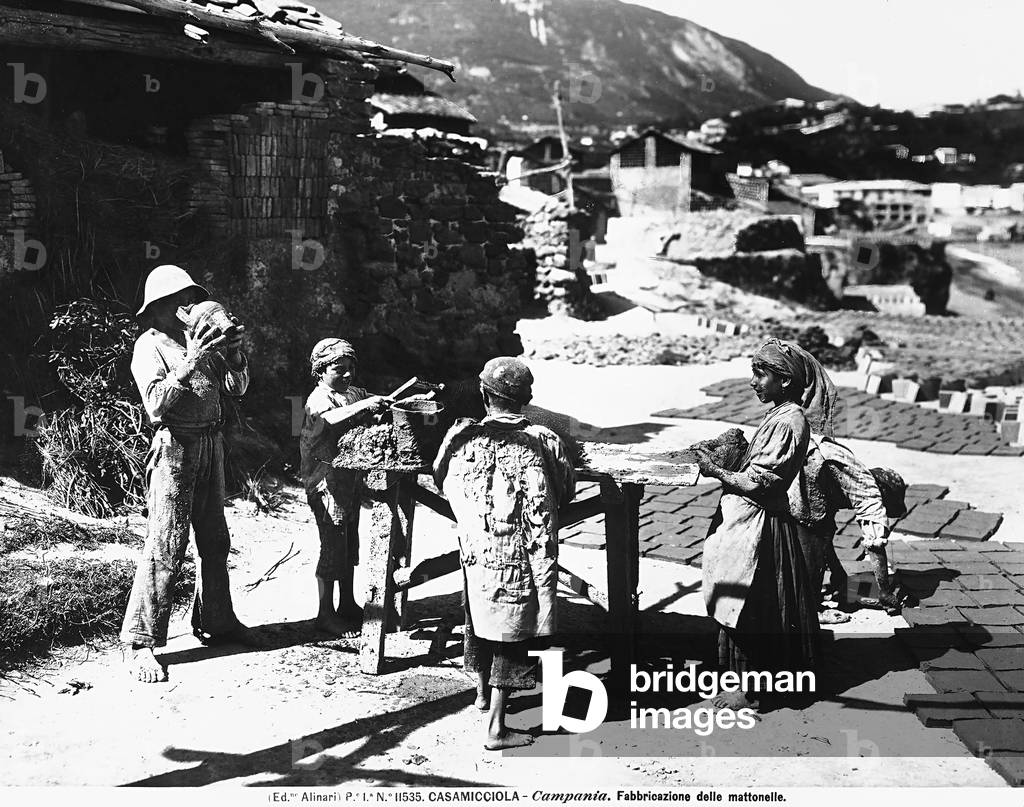 Making tiles at Casamicciola on the Island of Ischia