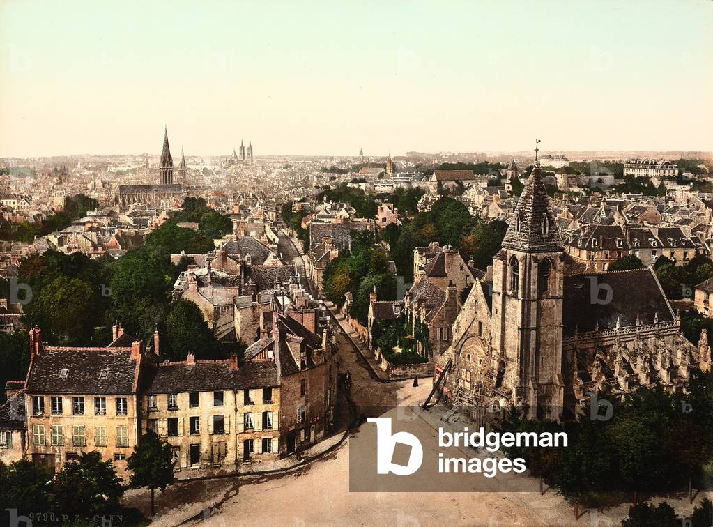 View of the city of Caen, c.1890-1910 (photo)