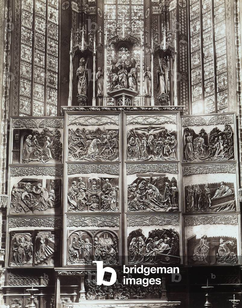 Marian altar frontal, work by Veit Stoss collocated in St. Mary's Church, in Cracow.