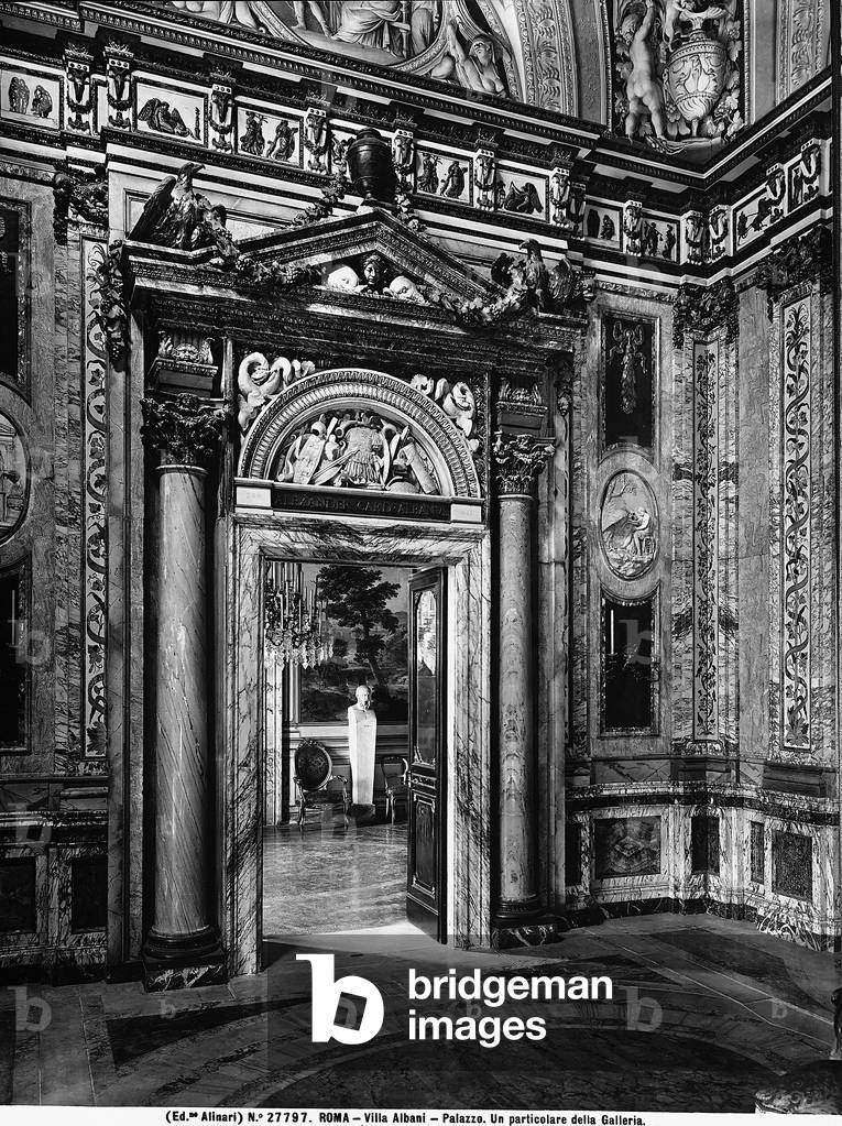 A door to the salon of Parnassus, Villa Albani, Rome