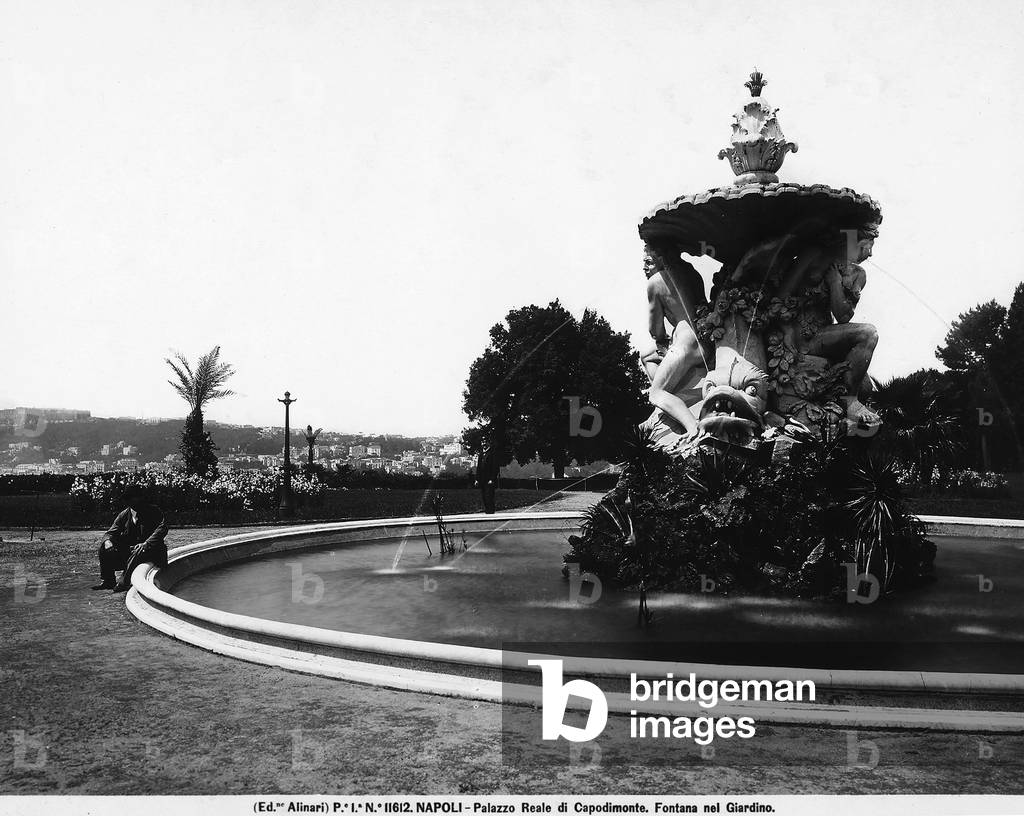 A fountain in the park of Capodimonte, Naples