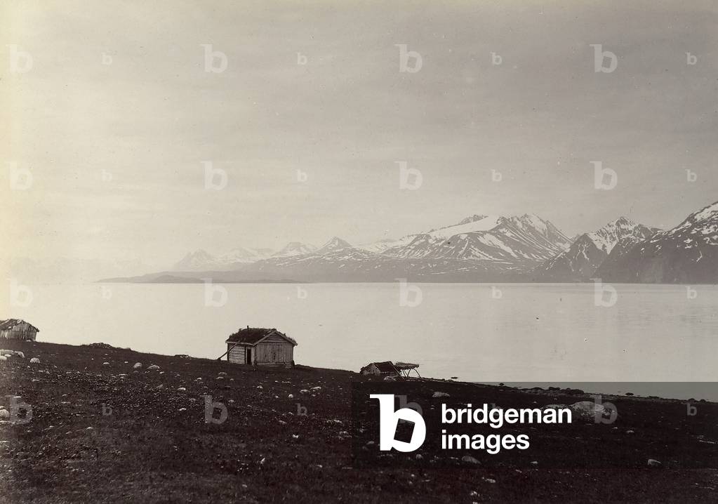 Panorama of the fjord near Tromsø, Norway.
