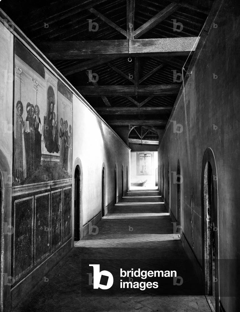 Interior corridor with access to the cells of the Monastery of San Marco, Florence