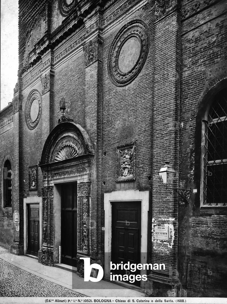 The façade of the Church of Corpus Domini, also called la Santa, Bologna.