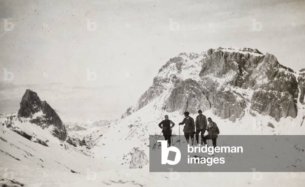 Portrait of a group on Mount Nuvolau, Belluno