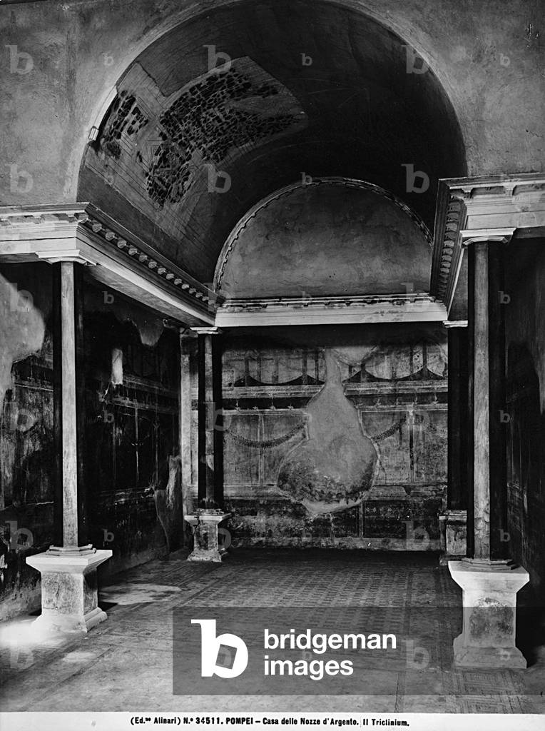Triclinium of the House of the Silver Wedding in Pompeii