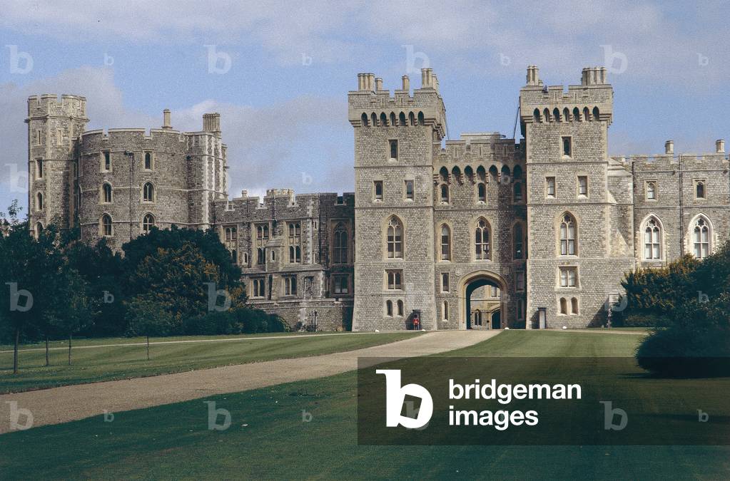 The facade of Windsor Castle