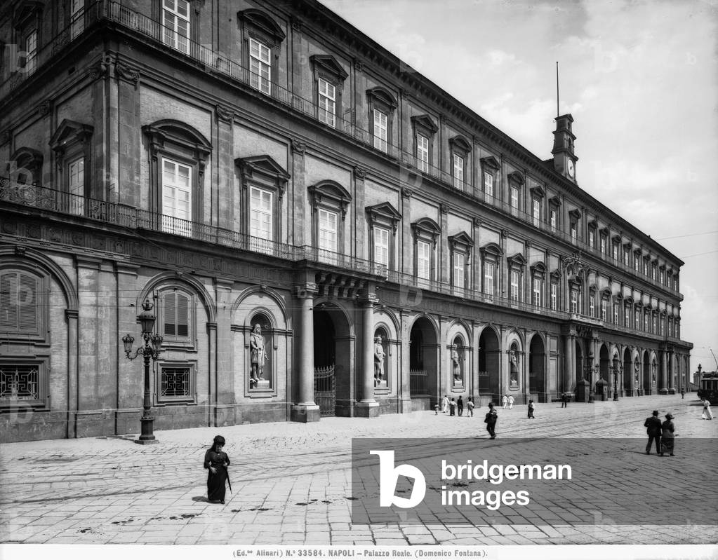 View of the Royal Palace in Naples