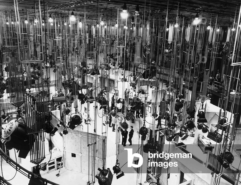 British television studio, 1961